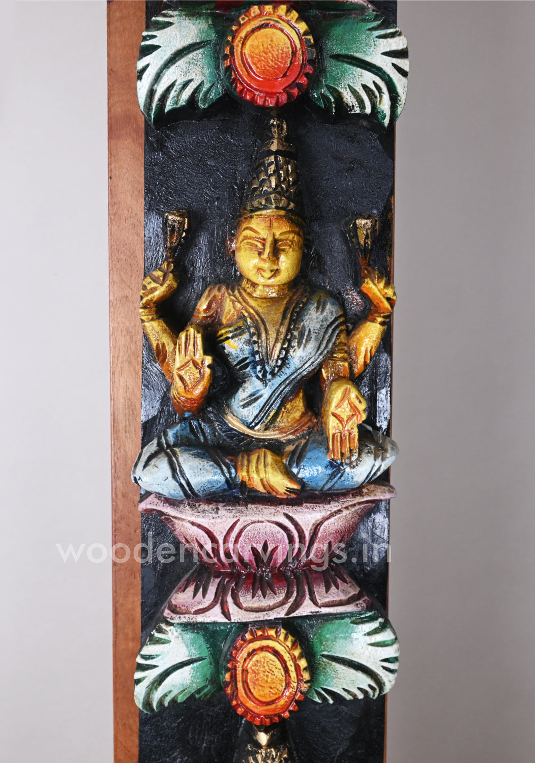 Vertical Eight Lakshmi's Incarnations Multicoloured Paired Wall Mount 36"