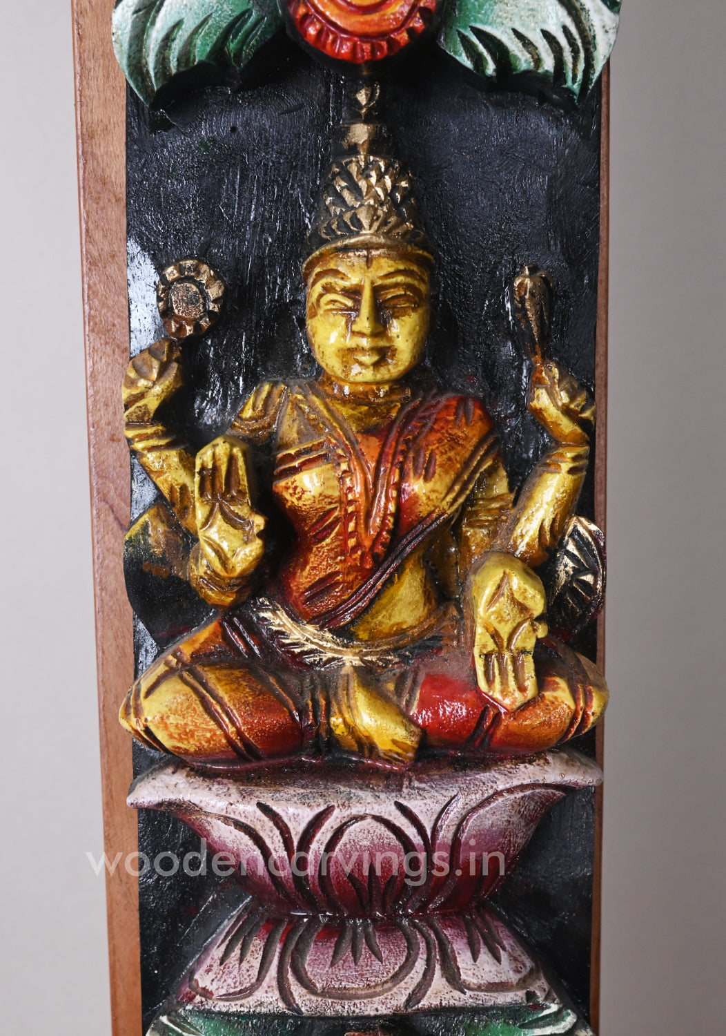 Vertical Eight Lakshmi's Incarnations Multicoloured Paired Wall Mount 36"