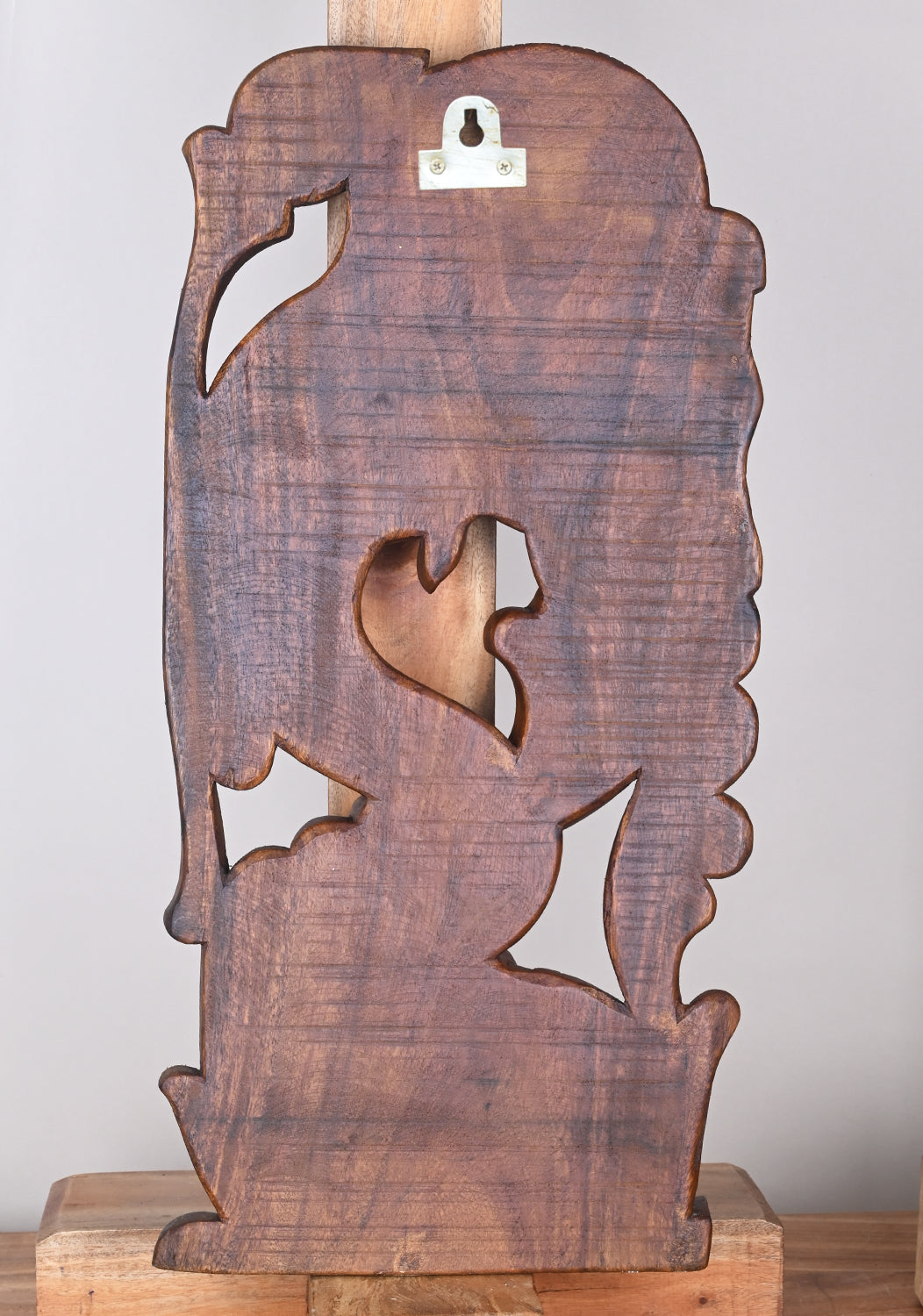 Mother Elephant Eating Trees with Baby Elephant Excellent Handmade Wall Mount 25"