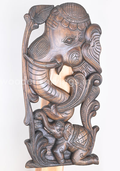 Decor For Your Home and Working Places Decorative Mother with Baby Elephant Wall Mount 25"