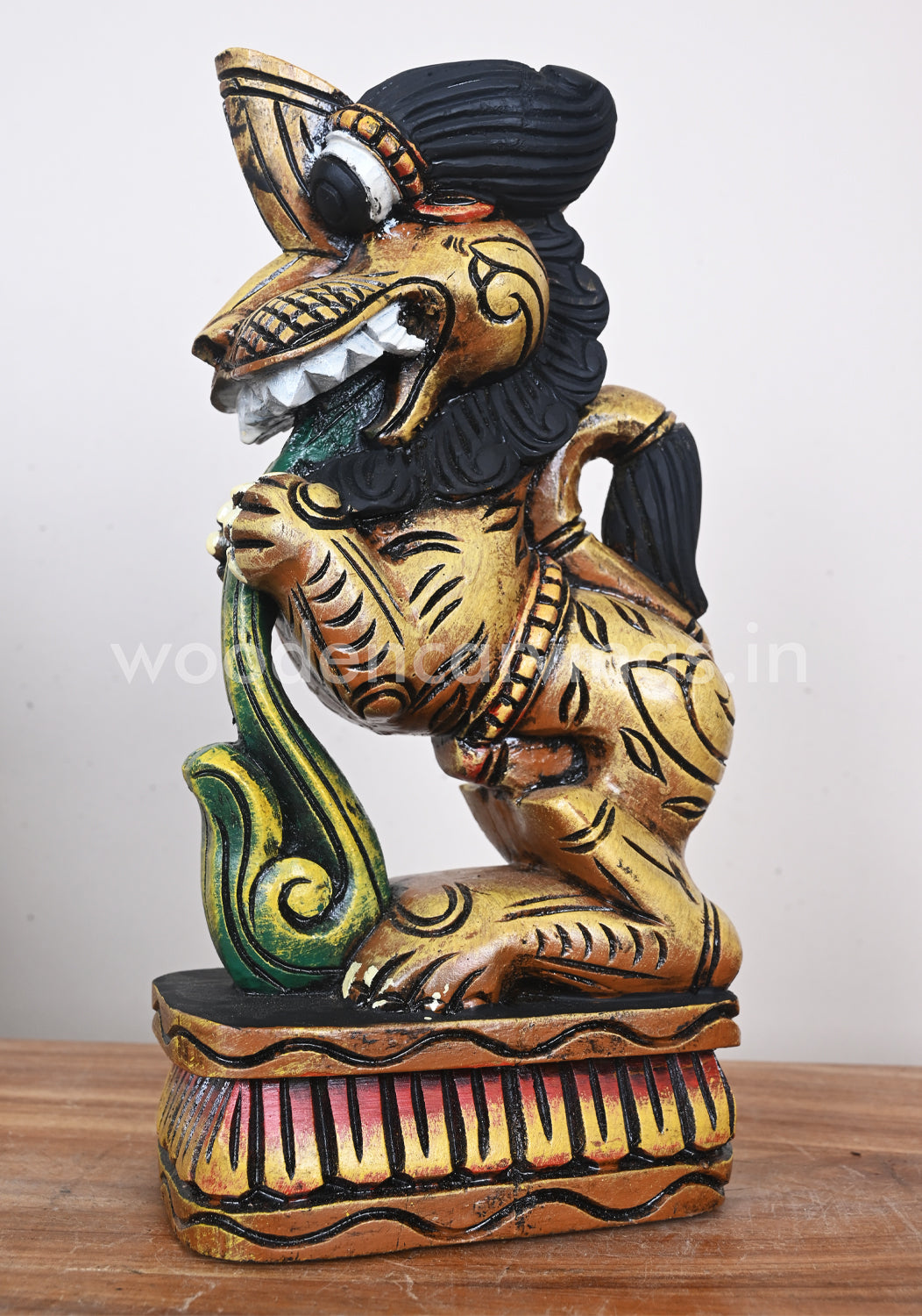 Yellow Yaazhi Paired Standing Multicoloured Wooden Wall Mounts 12"