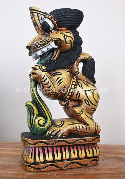 Yellow Yaazhi Paired Standing Multicoloured Wooden Wall Mounts 12"