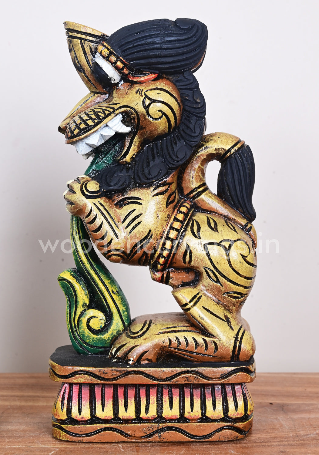 Yellow Yaazhi Paired Standing Multicoloured Wooden Wall Mounts 12"