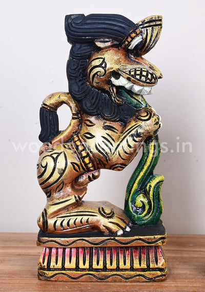 Yellow Yaazhi Paired Standing Multicoloured Wooden Wall Mounts 12"