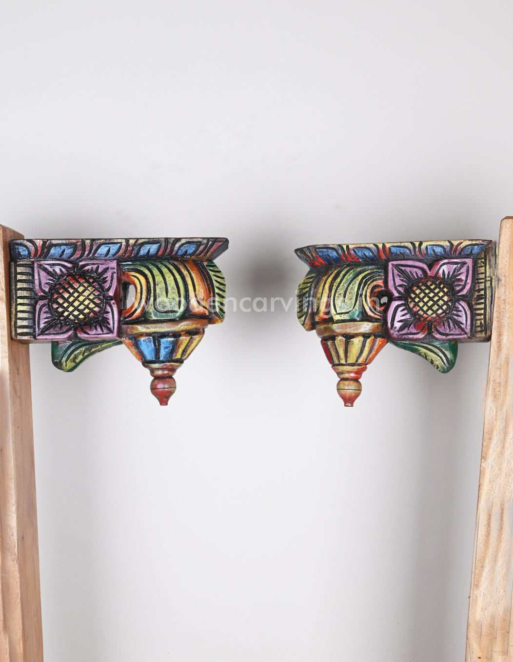 Coloured Bodhils Light Weight Decorative Decor Wall Brackets 9"