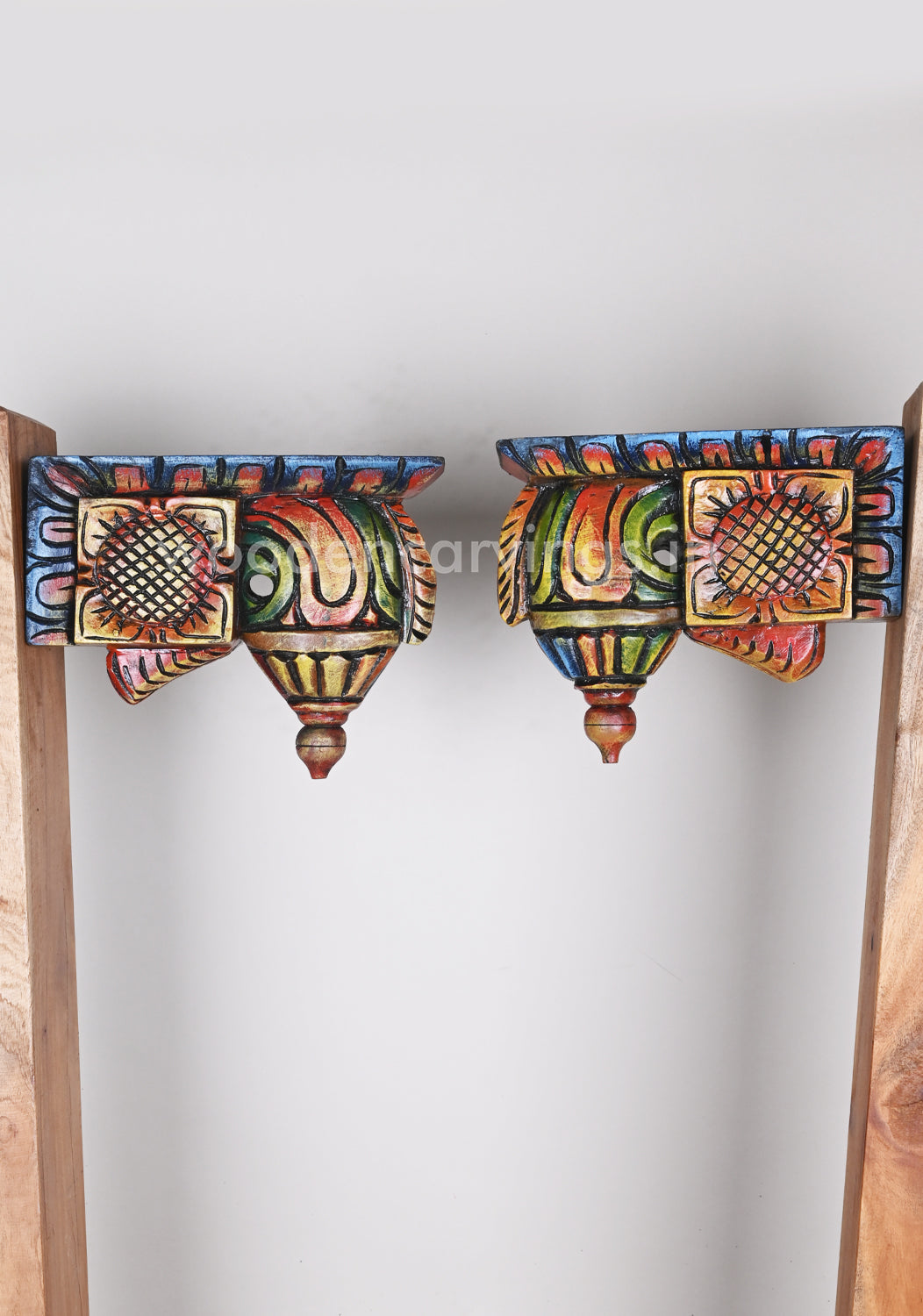 Art of Orange Paired Bodhil Wall Decor Wooden Wall Brackets 9"
