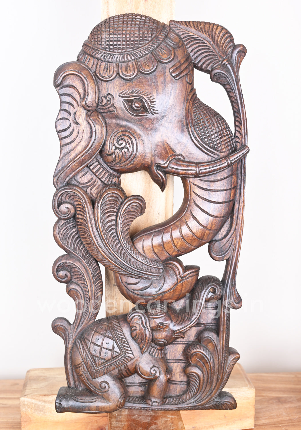 elephant wooden wall panel