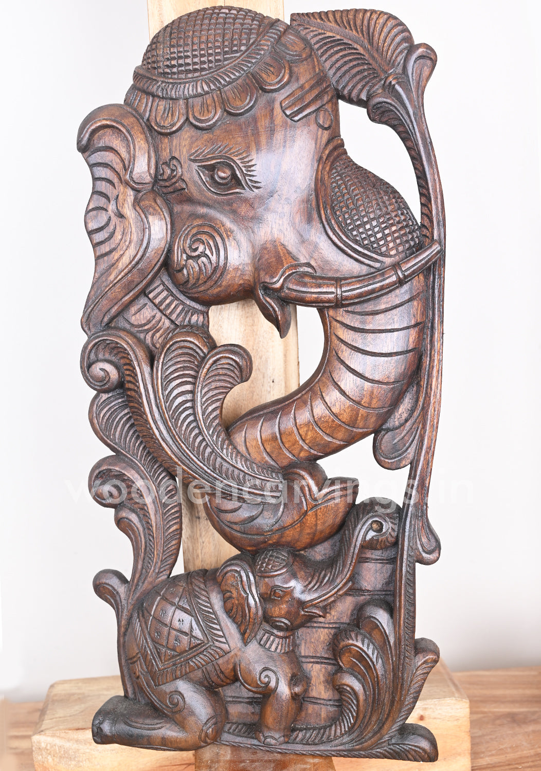 Elephant Wooden Decor Wall Panel 25"