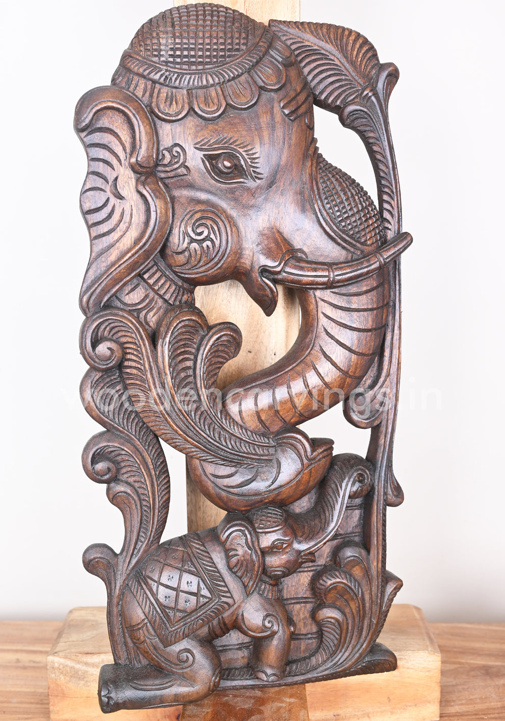 elephant wooden wall panel