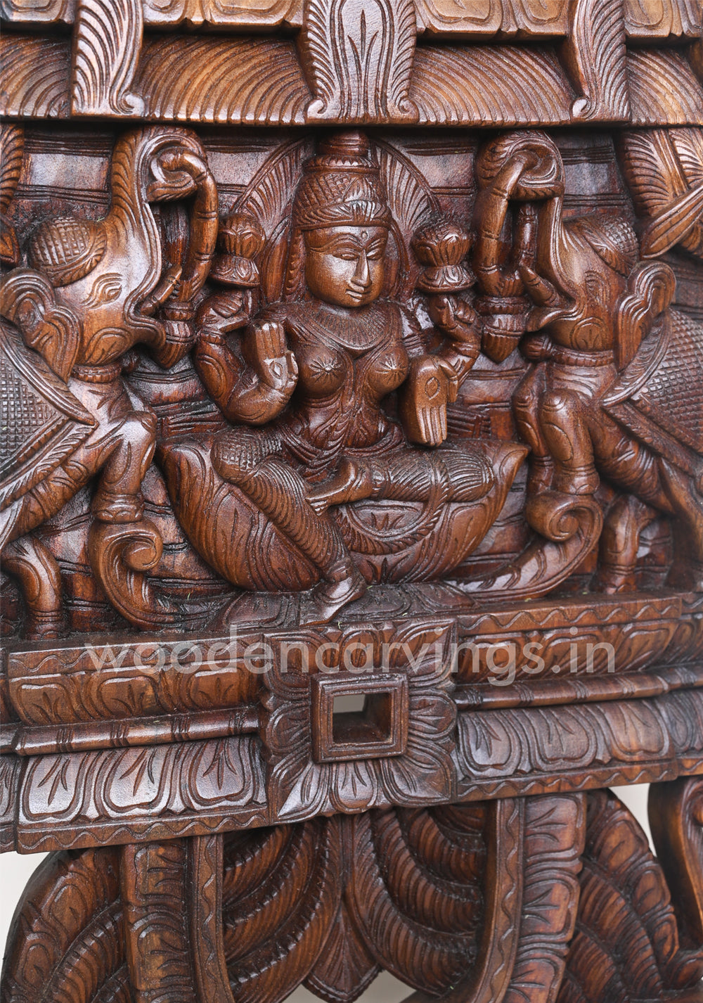 Gaja Lakshmi wooden wall mount