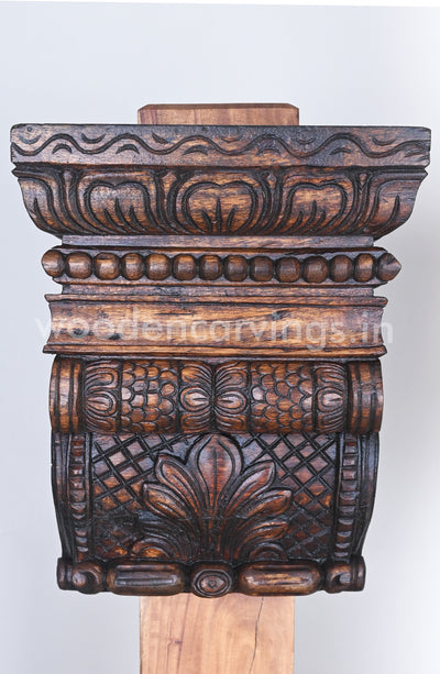 Wooden Paired Designer Wall Corbels Hooks Fixed Entrance Decor Wall Mount 12"