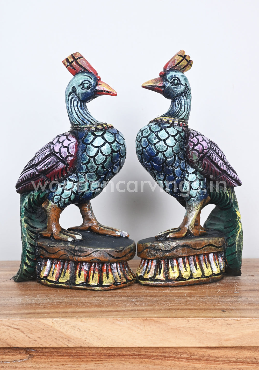 Colourful Wooden Parrots