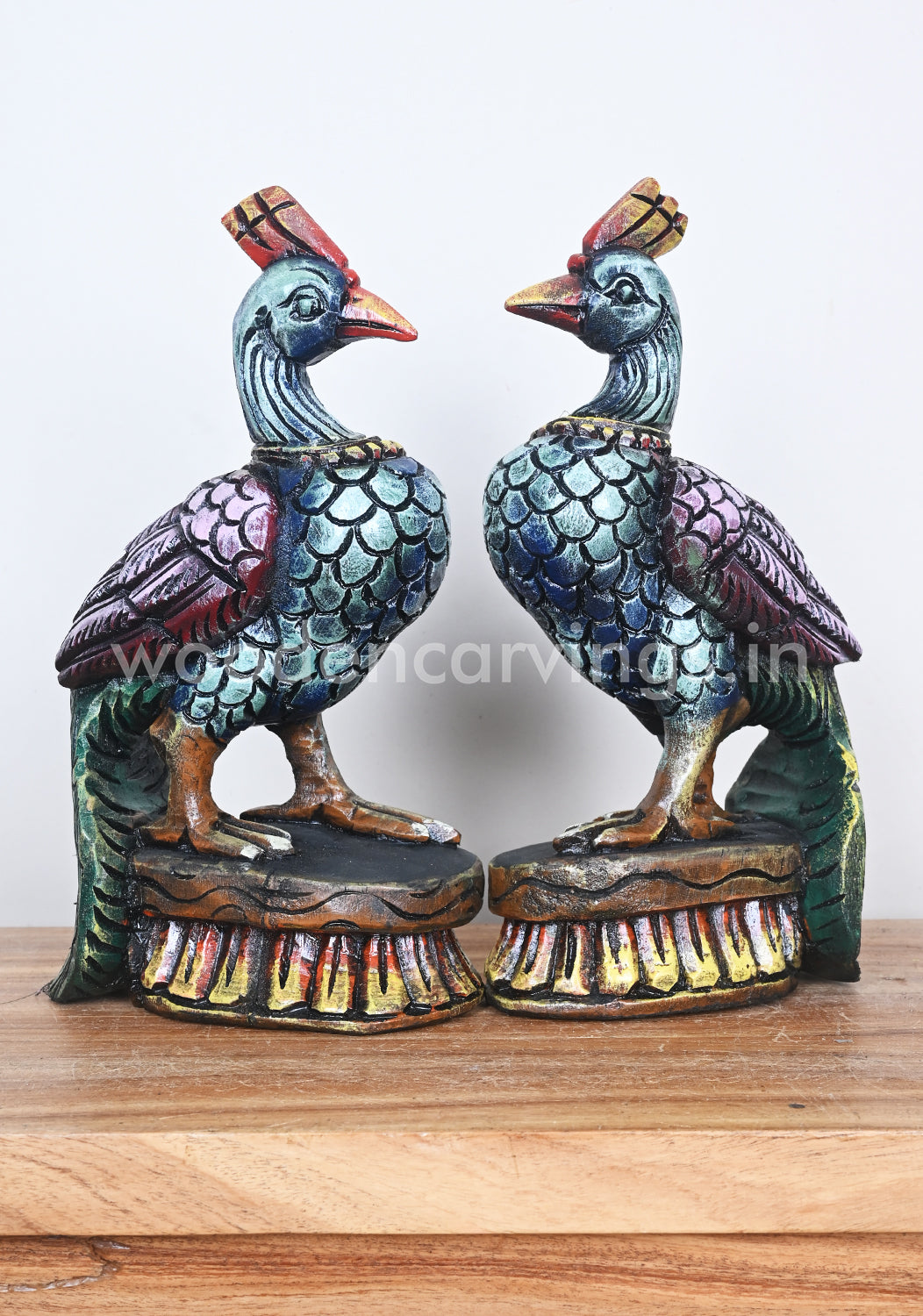 Colourful Wooden Parrots