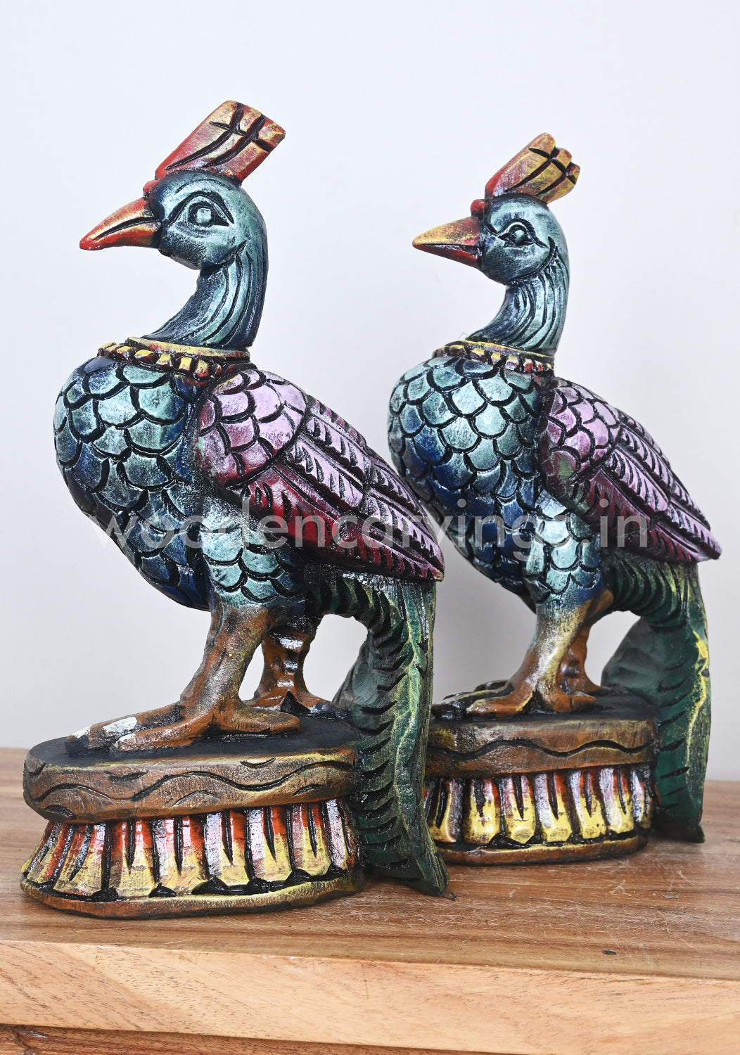 Colourful Wooden Parrots