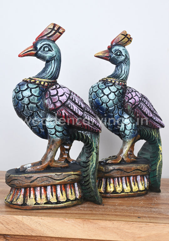 Colourful Wooden Parrots