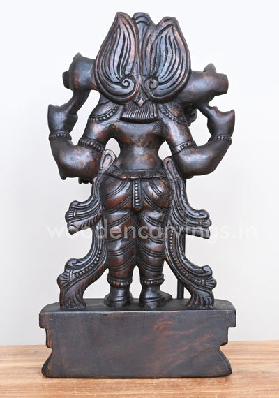 Holding Thirishul Standing Goddess Durga Amman Wooden Showpiece sculpture 19"