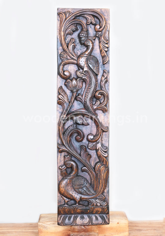 Parrot with Hamsa Bird Wooden Wall Panel 36"
