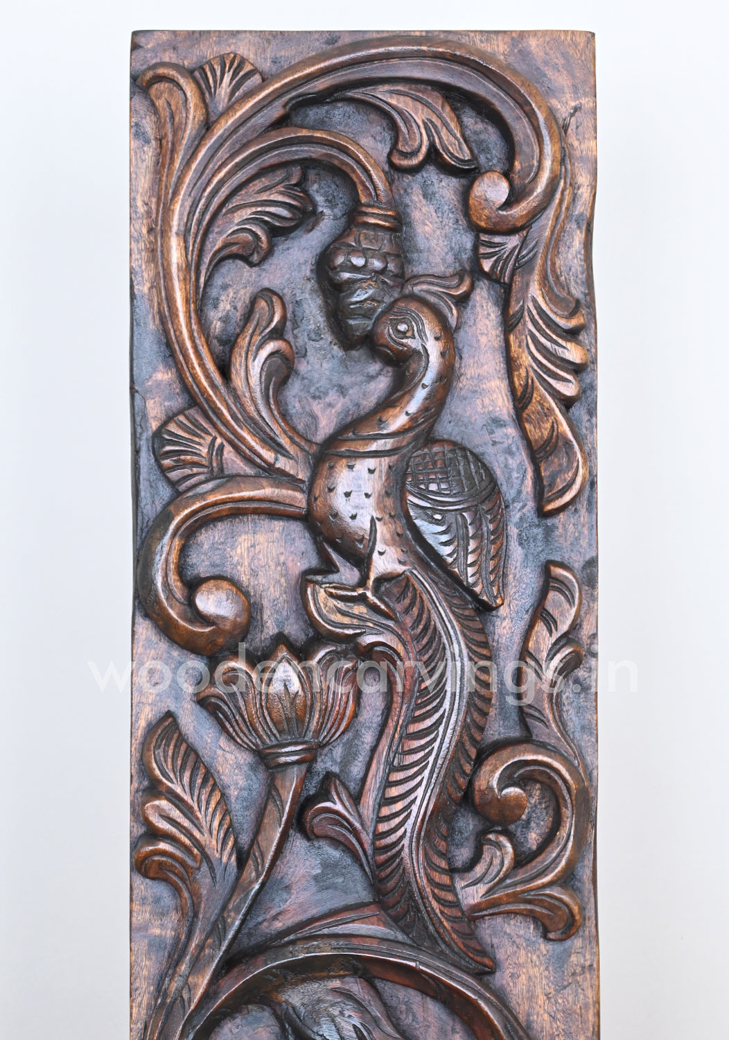 Parrot with Hamsa Bird Wooden Wall Panel 36"