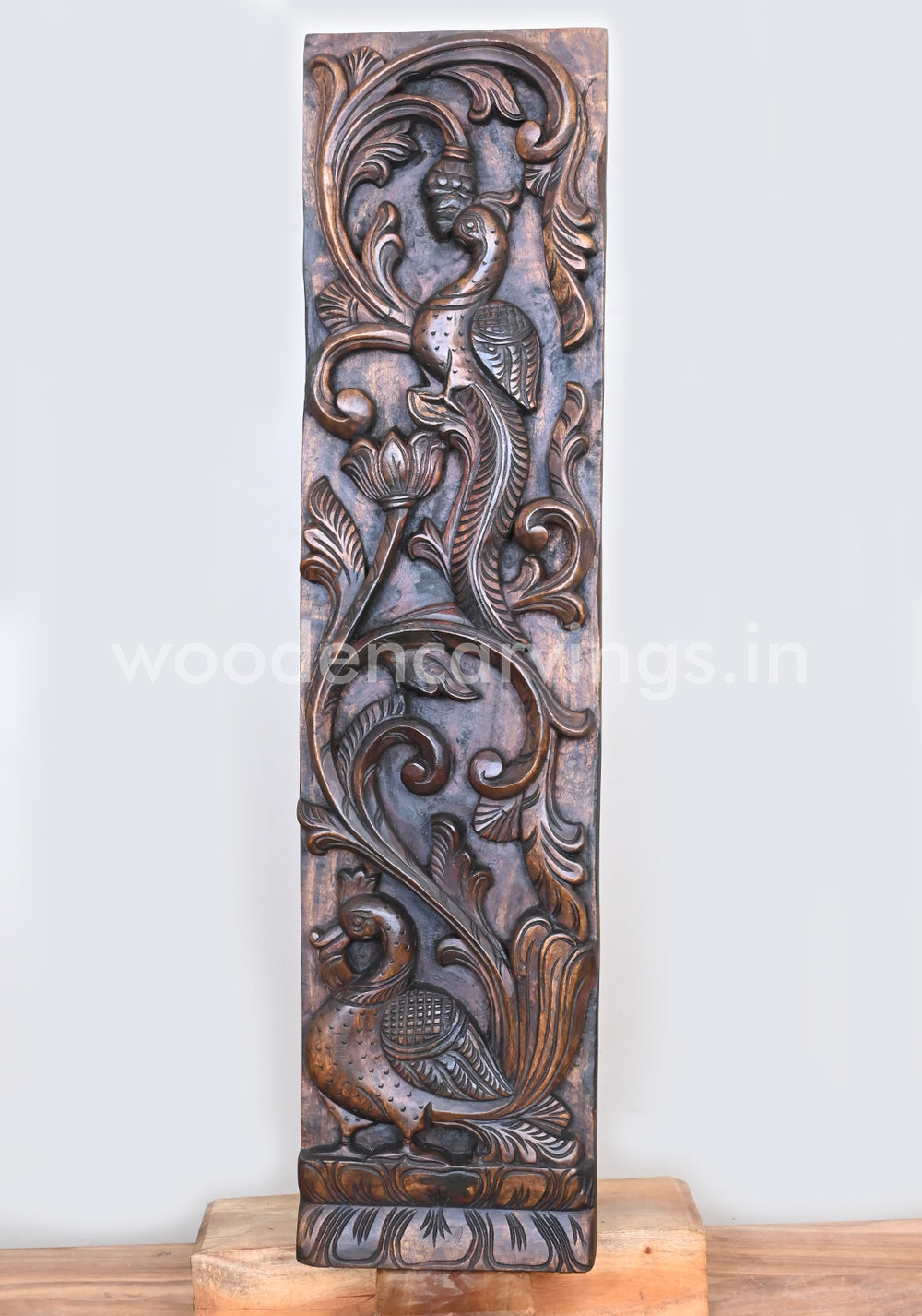 Parrot with Hamsa Bird Wooden Wall Panel 36"
