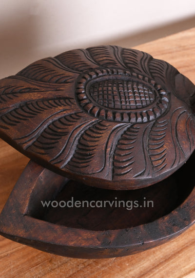Beautiful Hamsa Design Wooden Salt Box For Storing Salt With Long Lasting Freshness 16"