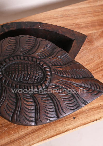 Beautiful Hamsa Design Wooden Salt Box For Storing Salt With Long Lasting Freshness 16"