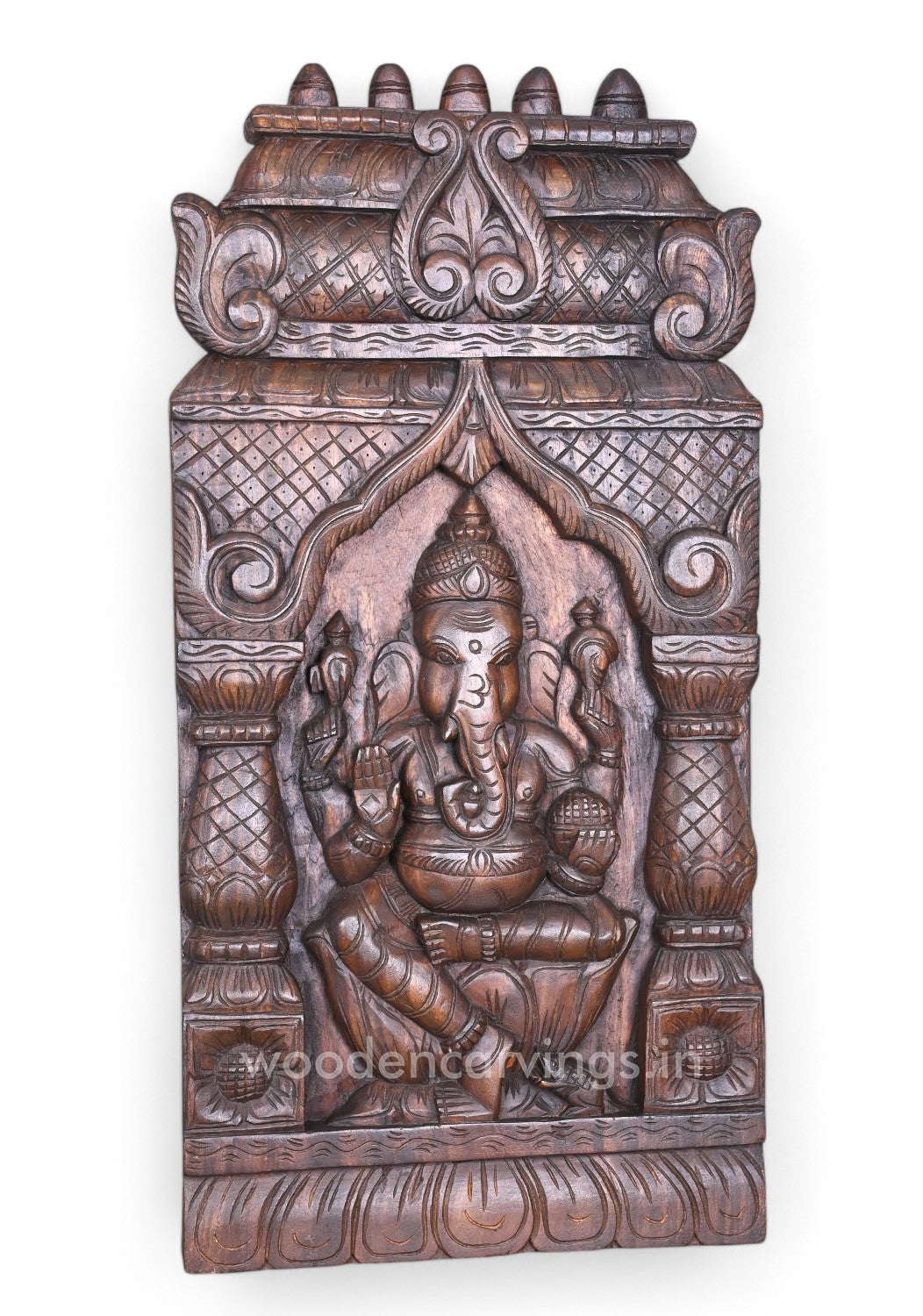 wooden lord ganesha
