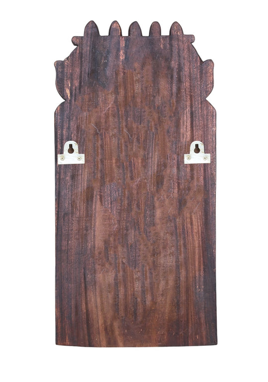 Ganapathi on Lotus Wooden  Wall Mount 37"