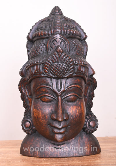 Narayan Vishnu Wooden Fine Finishing Hooks Fixed Light Weight Home Decor Mask  10"