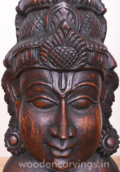 Narayan Vishnu Wooden Fine Finishing Hooks Fixed Light Weight Home Decor Mask  10"