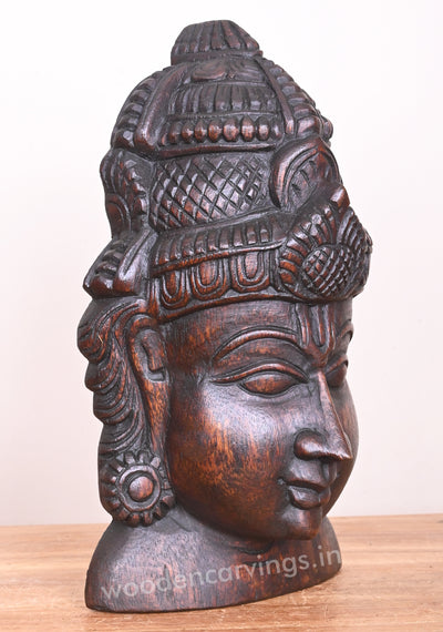 Narayan Vishnu Wooden Fine Finishing Hooks Fixed Light Weight Home Decor Mask  10"