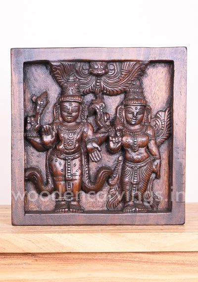 Maha Vishnu With MahaLakshmi Simple Light Weight Home and Entrance Decor Auspicious Wall Mount 12"