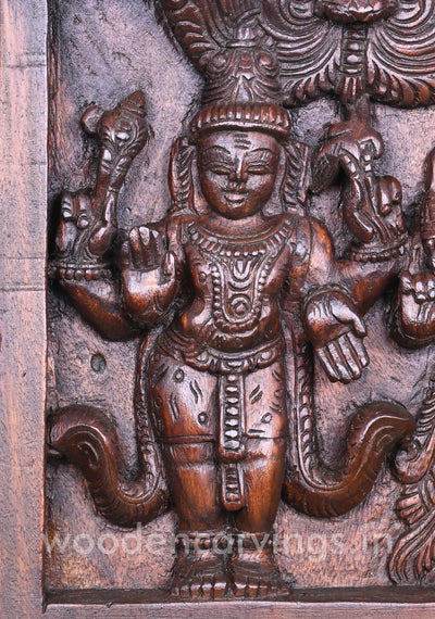 Maha Vishnu With MahaLakshmi Simple Light Weight Home and Entrance Decor Auspicious Wall Mount 12"