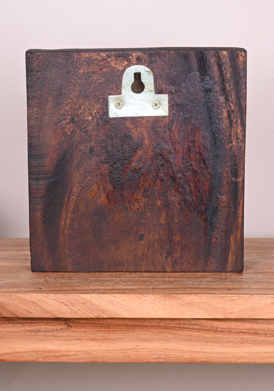 Mahadev With Devi Parvathi Wooden Wall Mount 12"