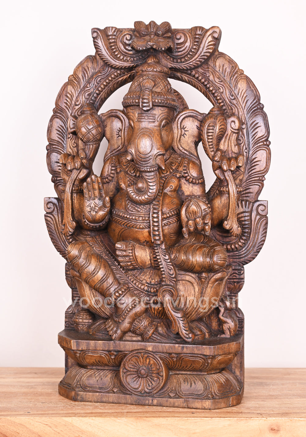 wooden ganesh statue