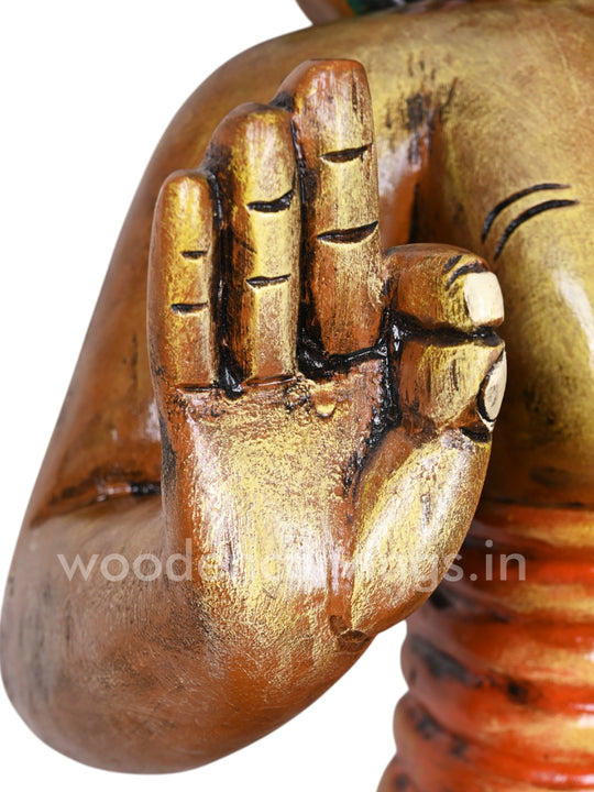 Wooden  Buddha  sculpture 37"