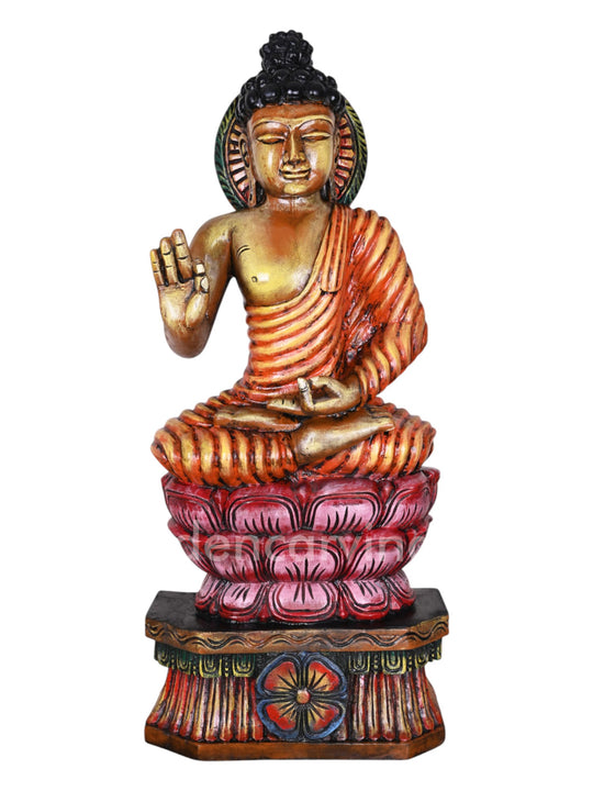 Colourful Wooden Buddha