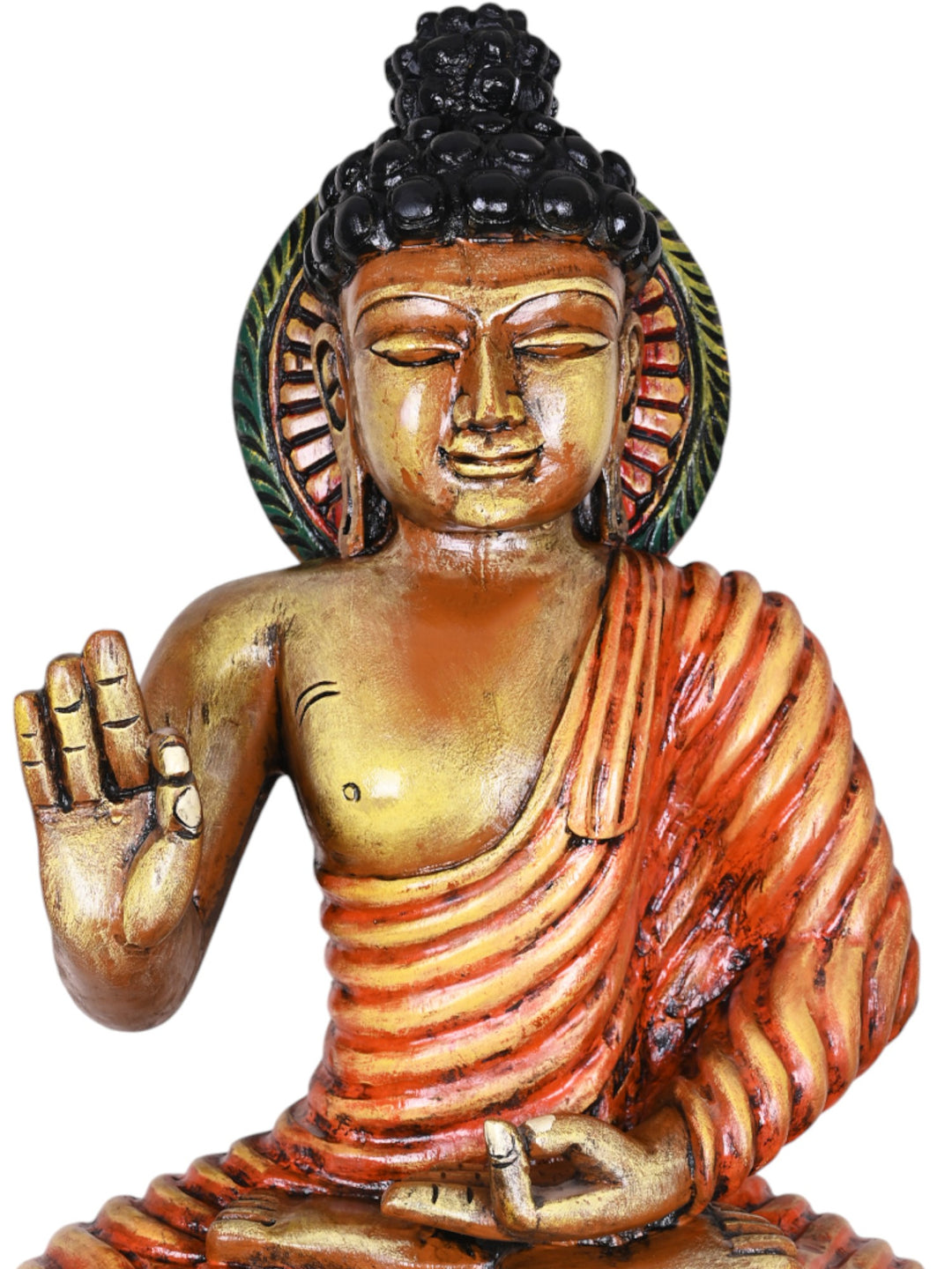 Wooden  Buddha  sculpture 37"