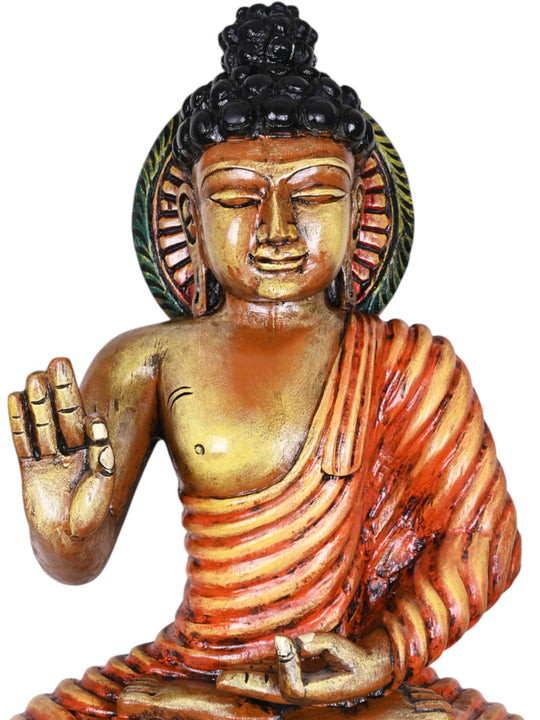 Wooden  Buddha  sculpture 37"