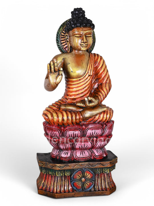 Colourful Wooden Buddha