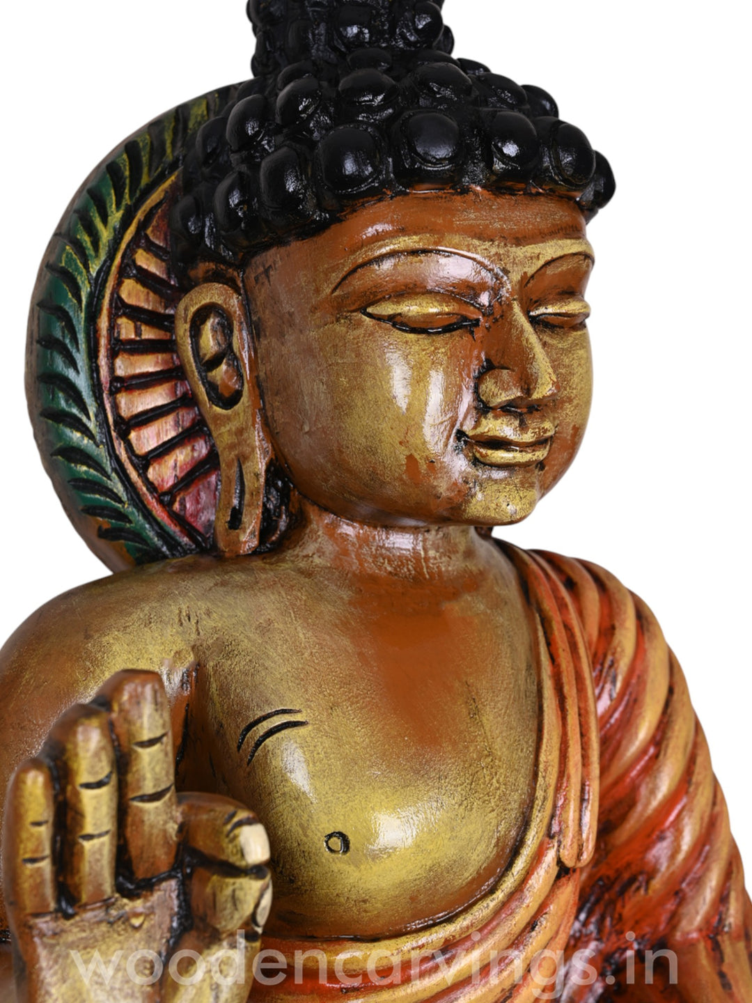 Wooden  Buddha  sculpture 37"