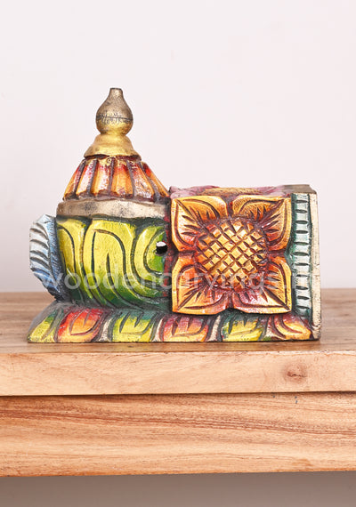 Decor For Your Pooja Room Entrances and Home Entrances Wooden Multicoloured Wall Brackets 10"