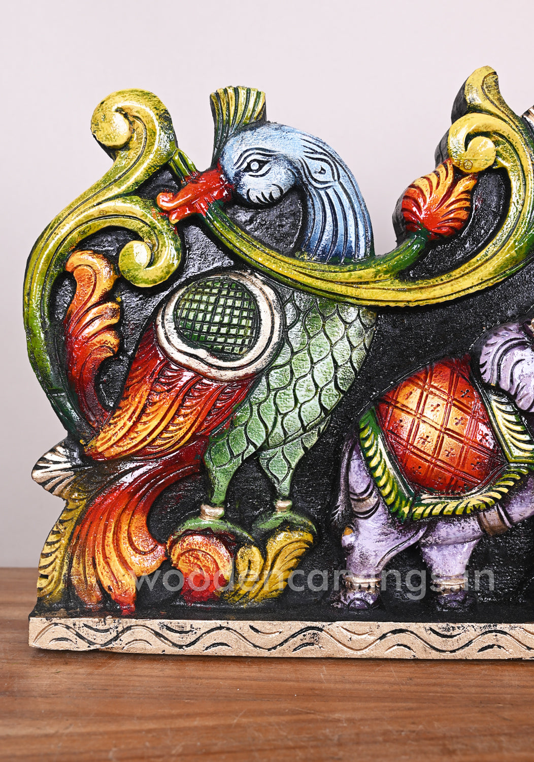  Wooden Gaja Ganesha Wall Panel