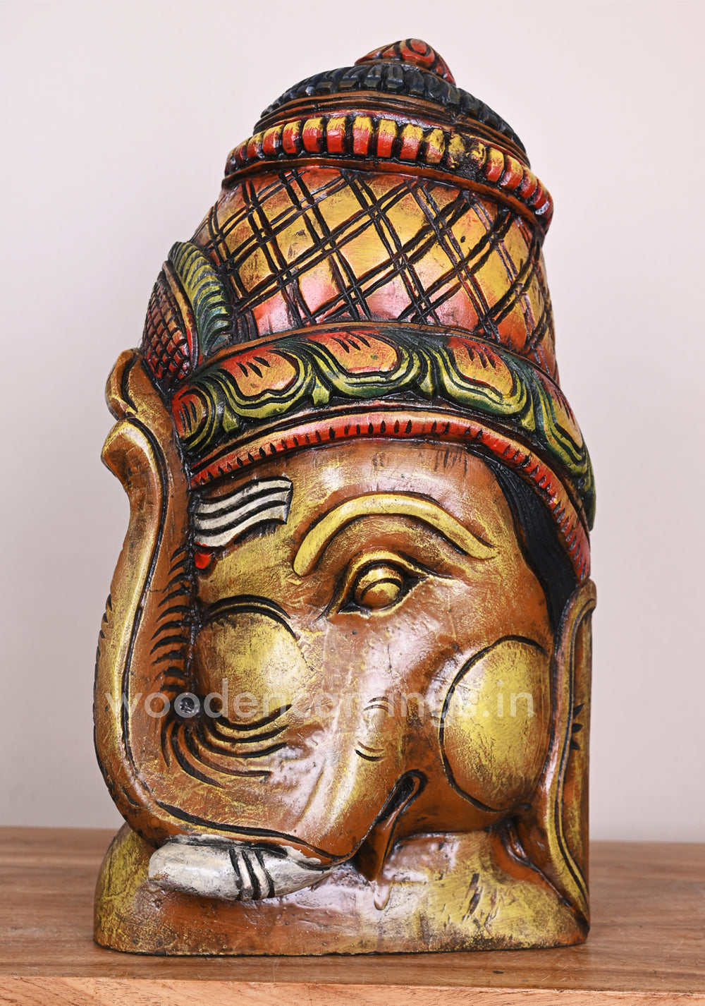 wooden lord vinayaga face mask