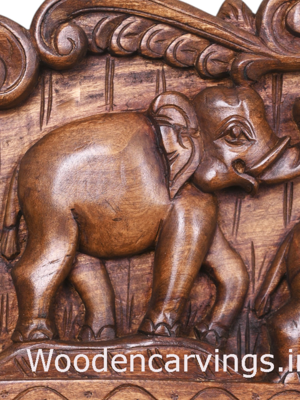 Group of Elephants Handmade Wooden