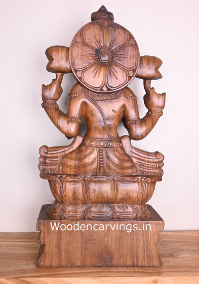 Mangalahara Maha Lakshmi Showpiece For Your Home and Pooja Room Wooden Handmade Sculpture 37"