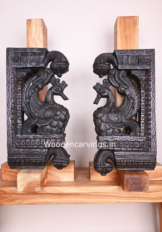  Paired Hamsa Bird Wooden