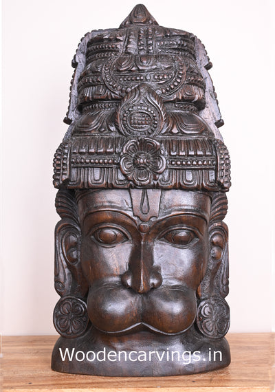 Siranjivi Hanuman Powerful Fine Finishing Home Decor Vaagai Wood Wooden Mask 25"