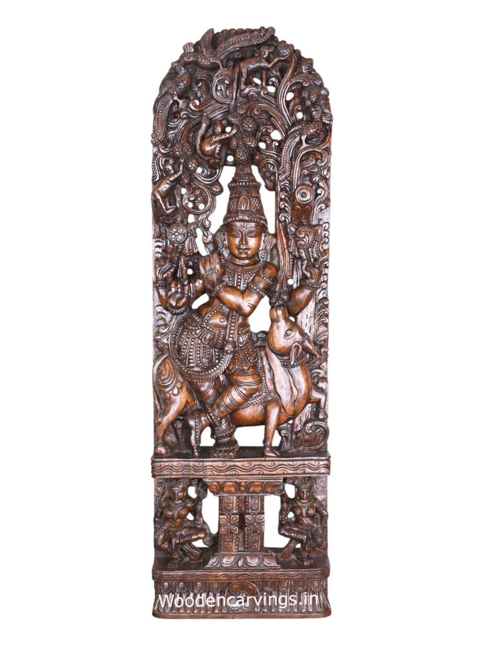 vaagai wooden Lord Krishna statue