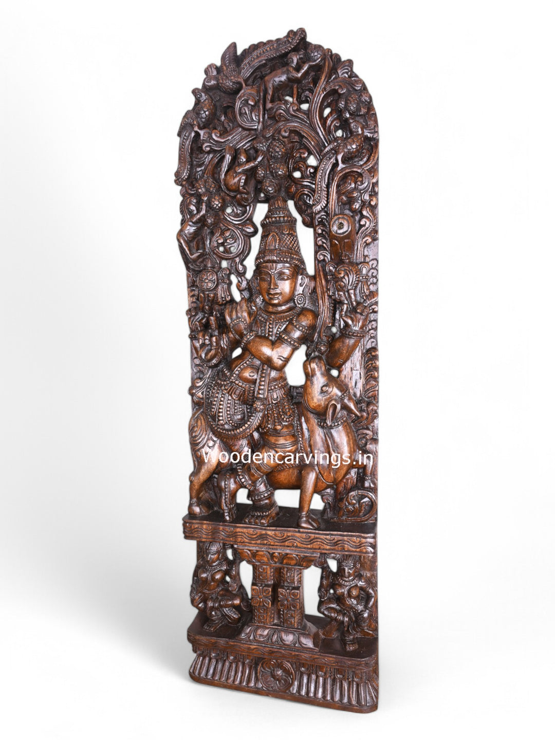 Lord Krishna Wooden Work 48"