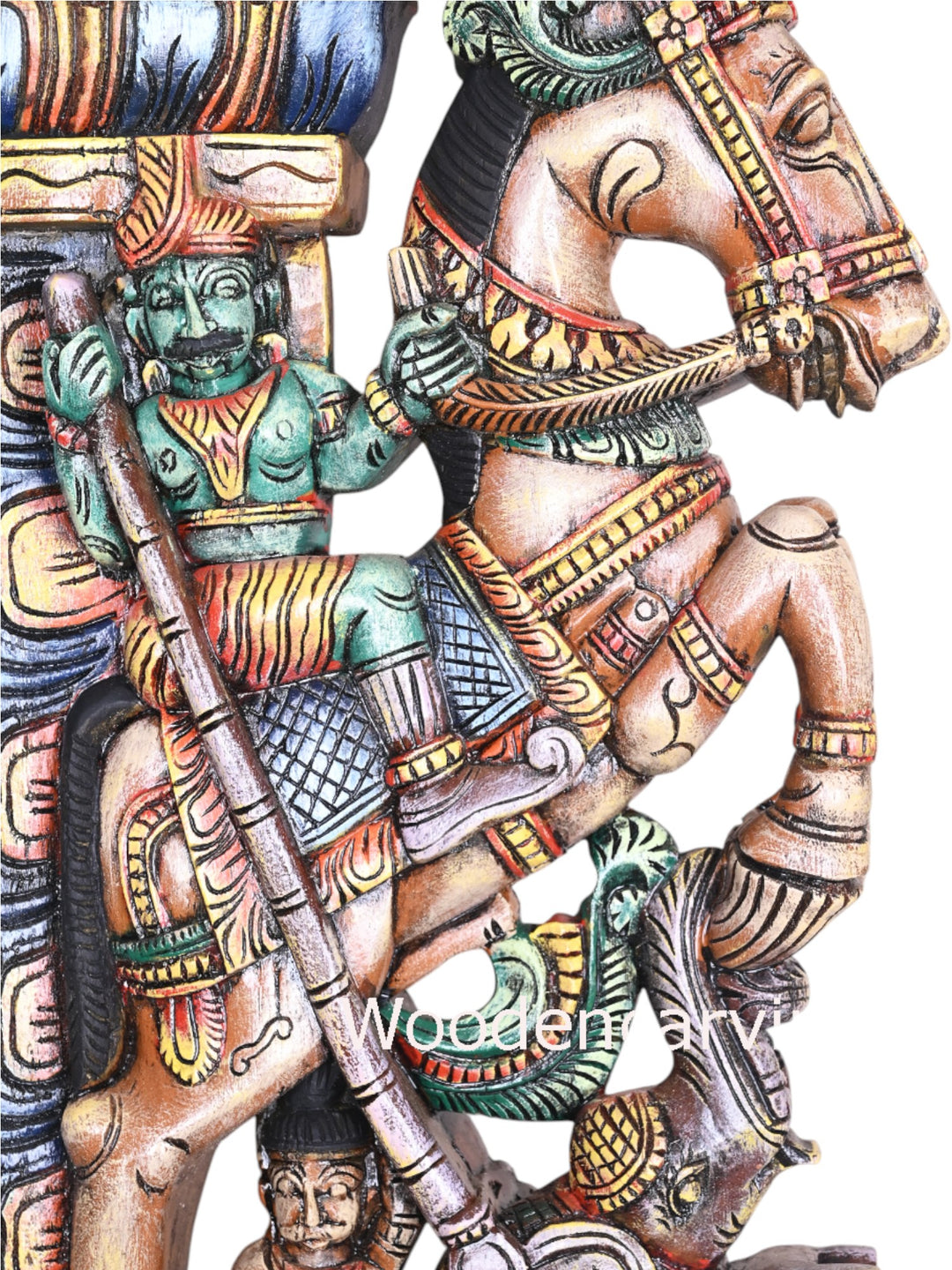 Powerful Warriors on Horseback Wooden Brackets – 31"